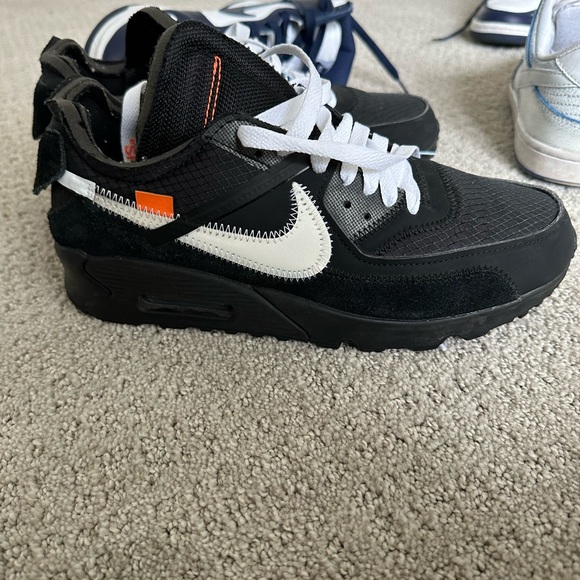 nike airmax 90 off white black